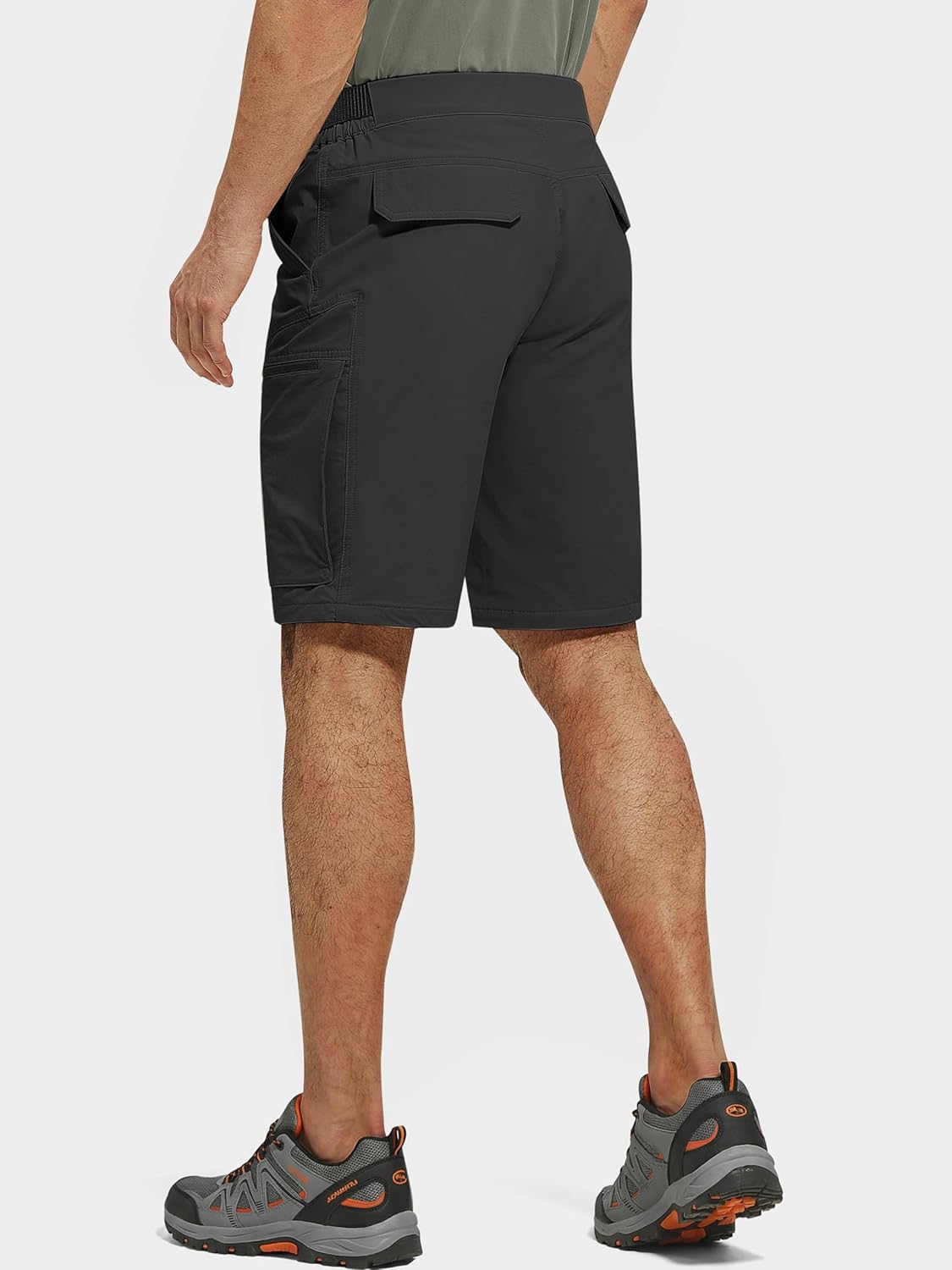 FREE SOLDIER Mens Cargo Hiking Shorts Lightweight Quick Dry Nylon Shorts with Belt for Tactical Work
