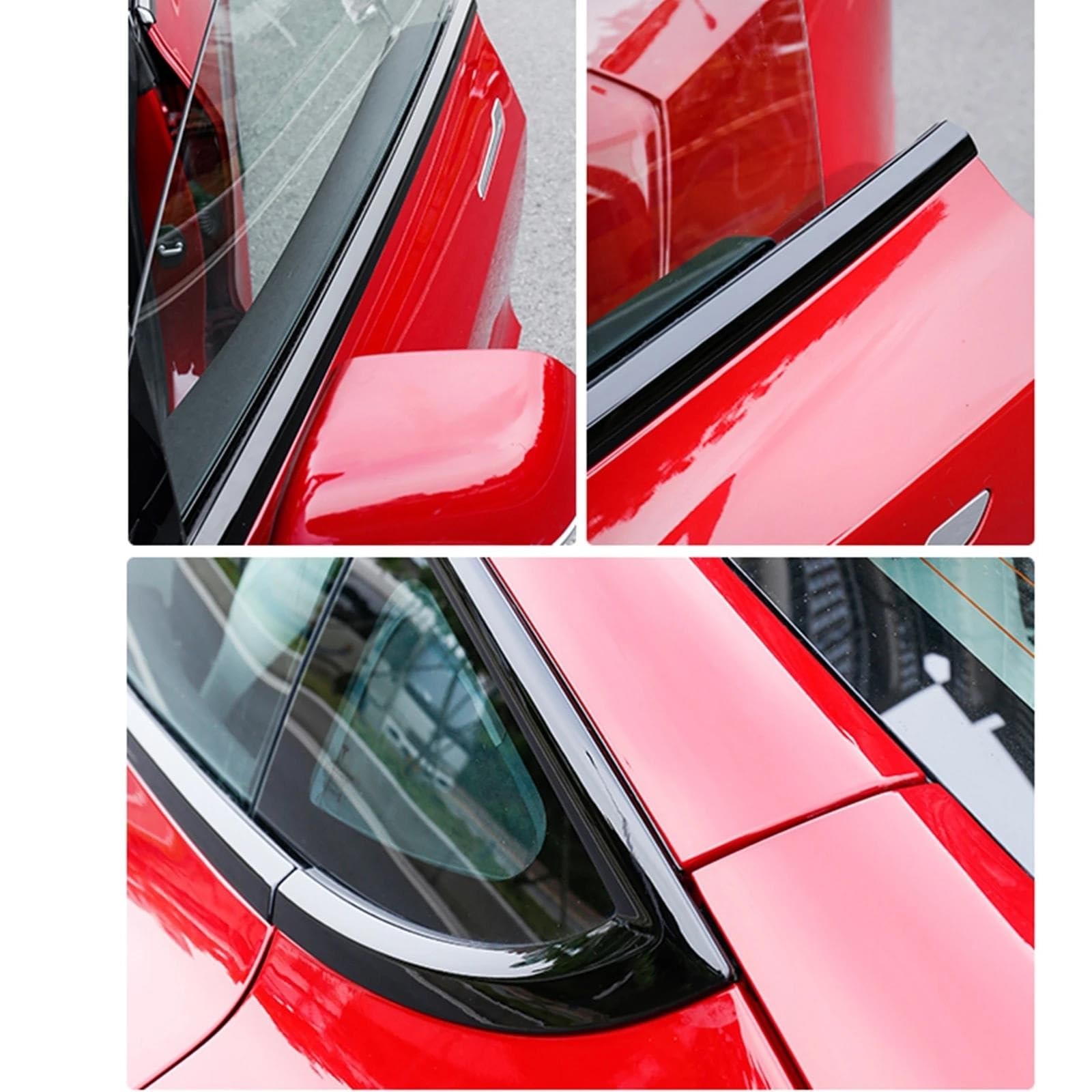 Guarnizione porta auto 10 pezzi modanatura finestrini auto per Tesla per Model 3 2017-2024 modanatura laterale esterna guarnizione striscia decorativa ombra