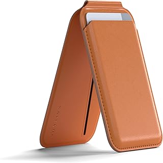 Satechi Magnetic Magsafe Wallet, Double Flap Stand Card Holder, 4 Slots with Front NFC Pass-Through, Adjustable Phone Attachment for iPhone 17/16/15/14/13/12, Travel Accessory