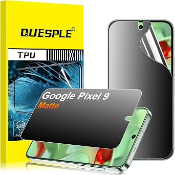 2 Pack for Google pixel 9 Anti-Glare Matte Privacy Screen Protector 6.3 inch, Smooth and Responsive Touch Flexible EPU Film, [Support Fingerprint Unlock] [Self-Healing] [Not Glass]