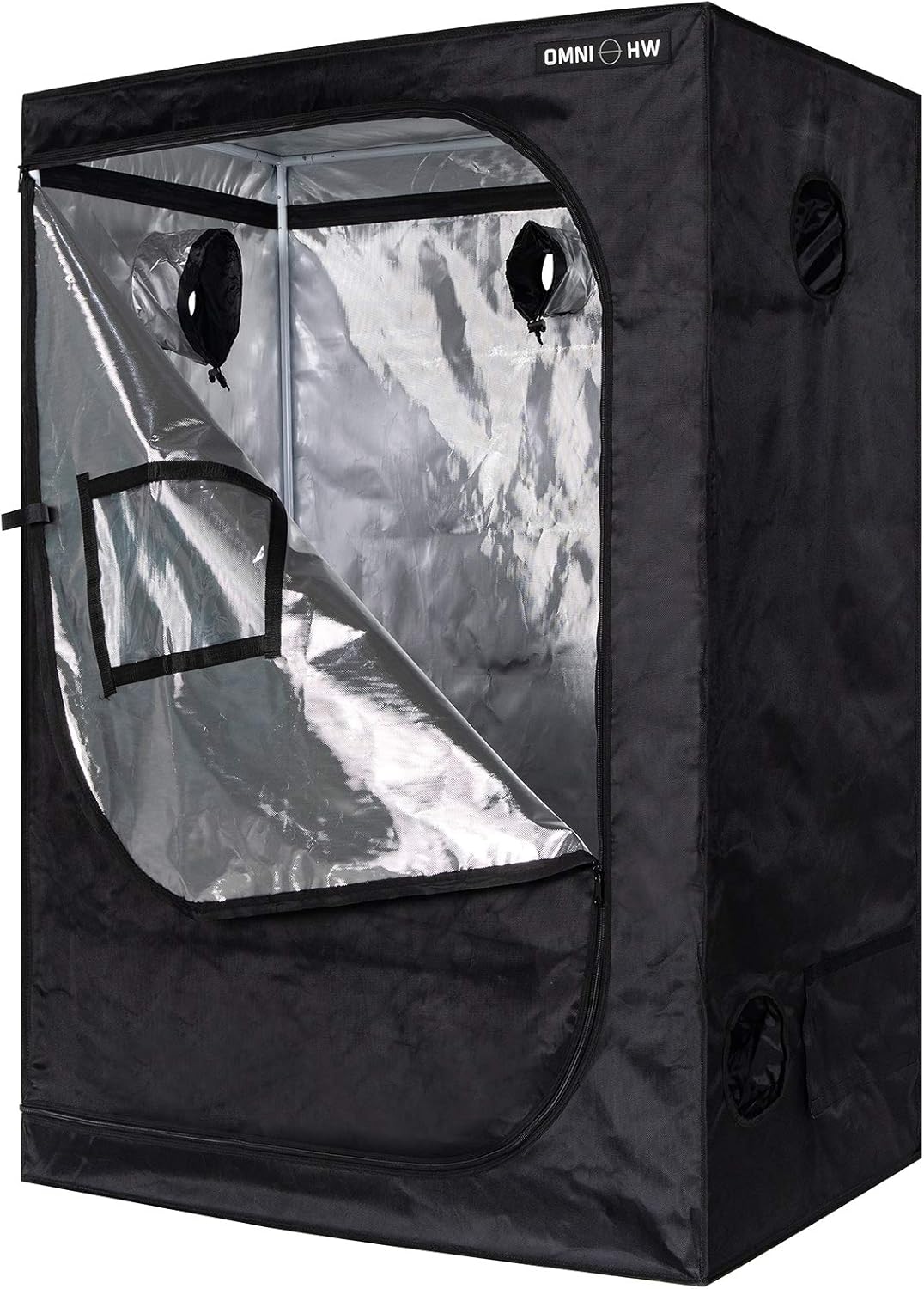 OmniHW Heavy Duty Grow Tent 24" x 48" x 60", 1680D Canvas Reflective Mylar Professional Indoor Growing Tents with Observation Window and Removable Floor Tray for Indoor Hydroponic Plant - 2' x 4'