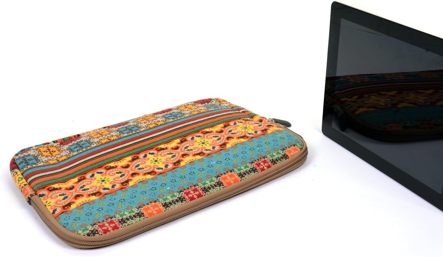 Varylala Canvas Fabric Laptop Sleeve Case Bag for Microsoft Surface 2 Surface Pro and Sony Xperia Tablet Z Asus Transformer Prime/Asus MeMO Pad Smart 10 Acer Iconia A3 (Bohemian Pattern, 10.8 inch)