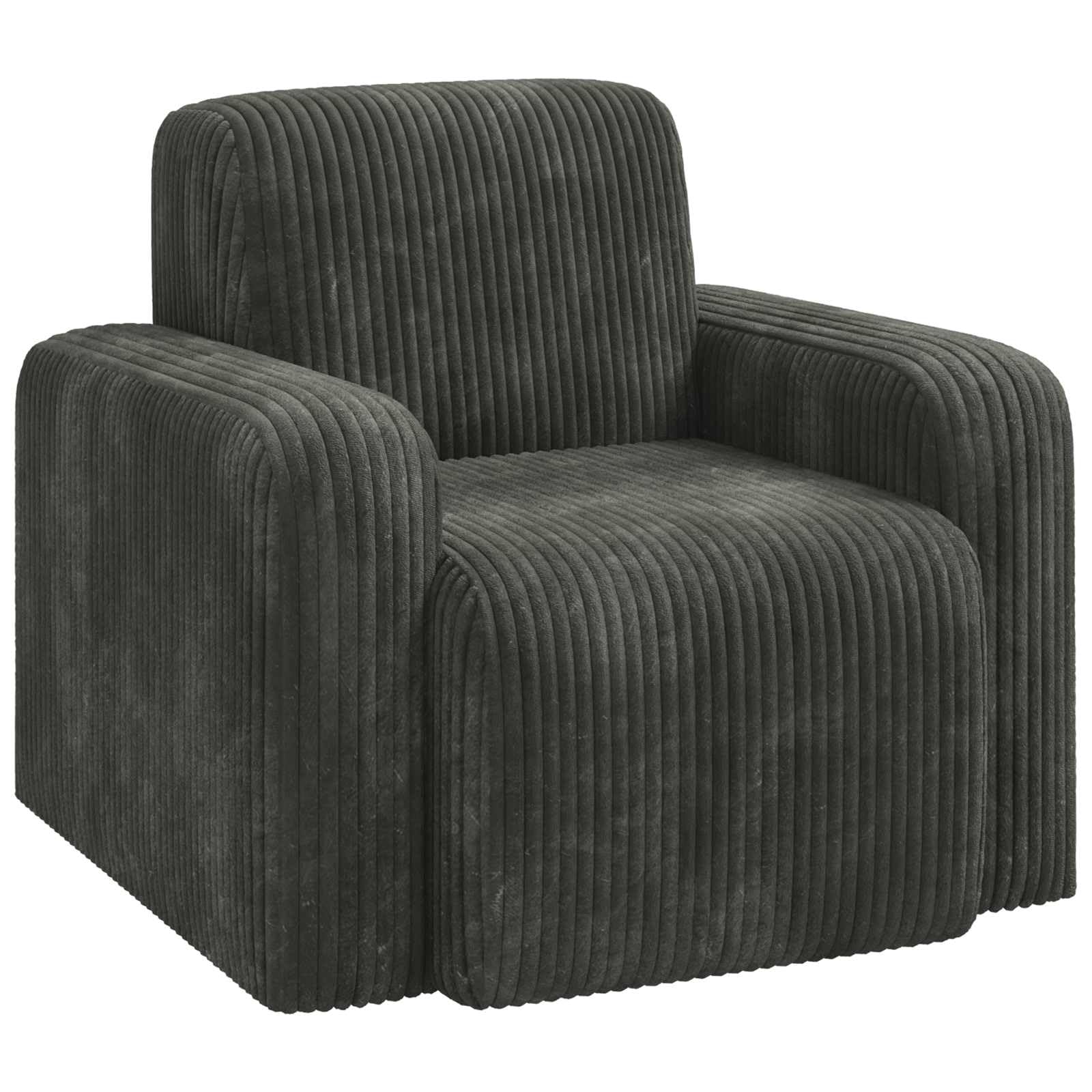 vidaXL Sessel Anthrazit Cord, Moderne Sessel, stylische Sitzgelegenheit für Wohnzimmer, Schlafzimmer, eleganter Lounge-Stuhl, weicher Komfort