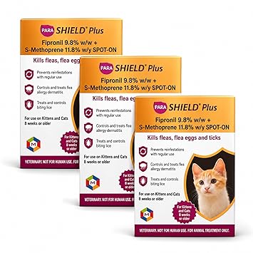 Medfly Spot On Solution for Cats (Pack of 3) | Effective Treatment for Tick, Flea, Lice | Complete Parasite Protection - Keeps Cats and Kittens Healthy and Happy (Pack of 3)