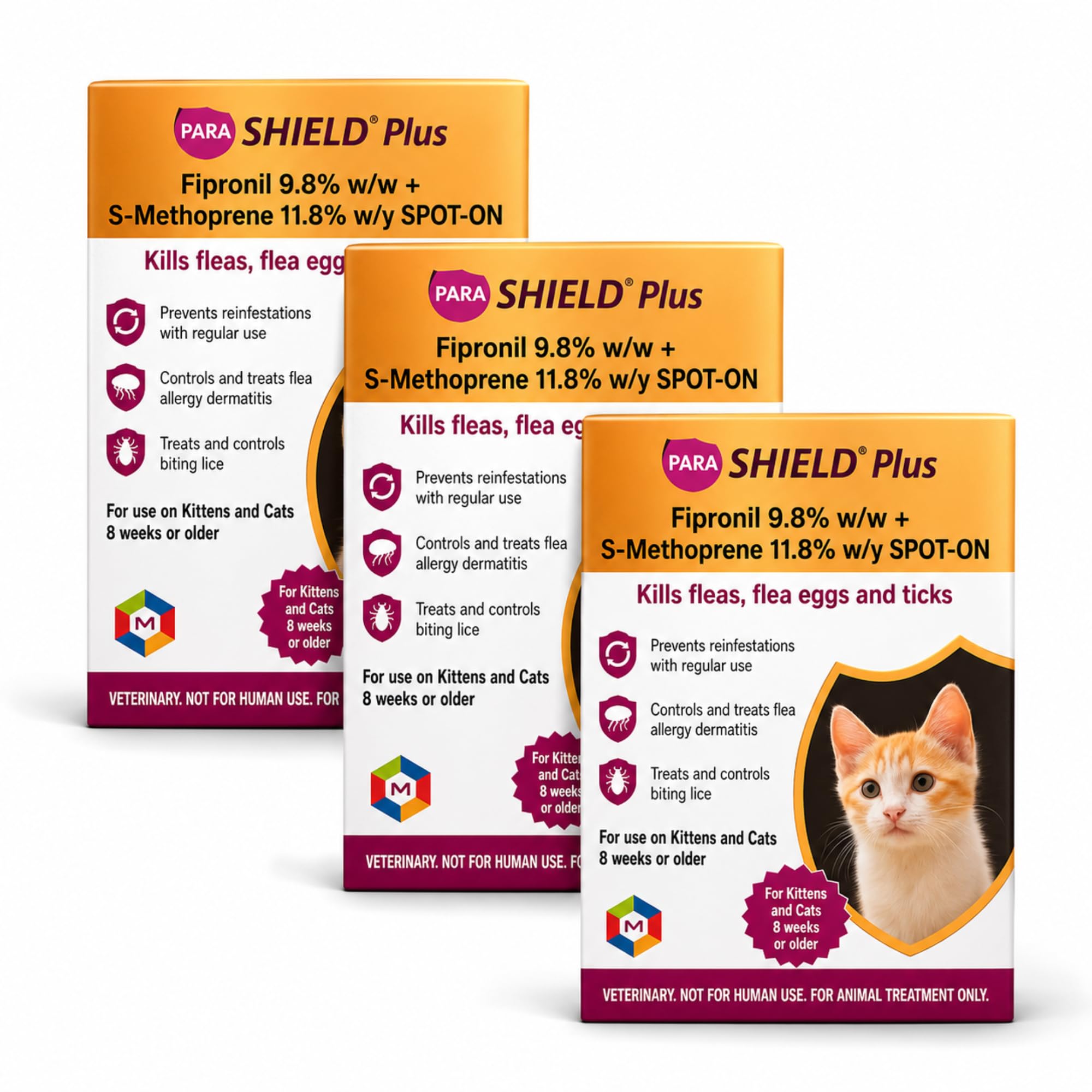 Medfly Spot On Solution for Cats (Pack of 3) | Effective Treatment for Tick, Flea, Lice | Complete Parasite Protection - Keeps Cats and Kittens Healthy and Happy (Pack of 3)-image-21