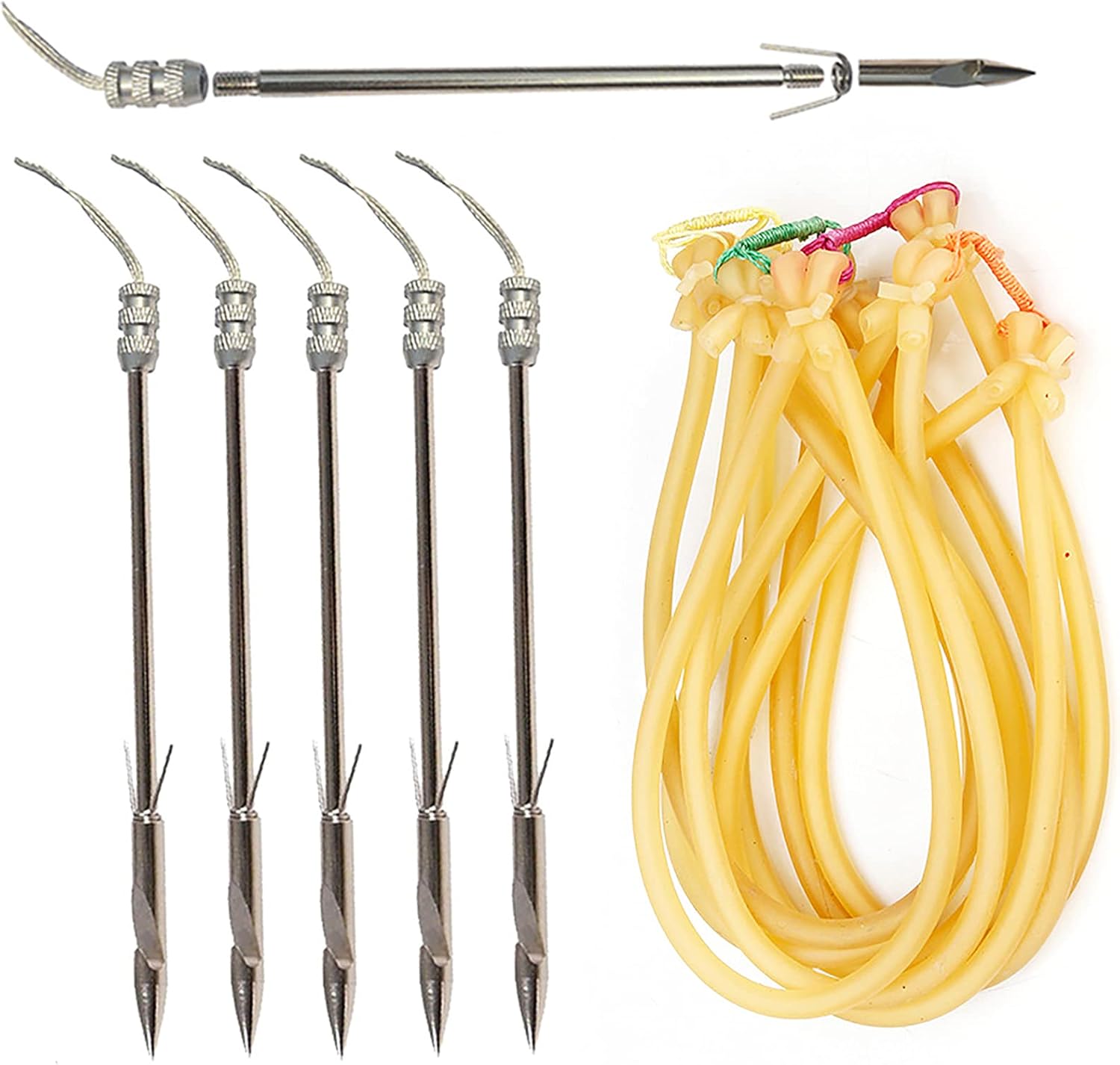 Slingshots Powerful Fishing Slingshot Elastic Tube Rubber Band for