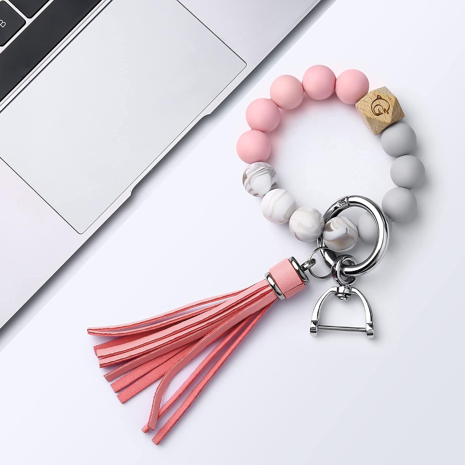 Tukellen for Toyota Key Fob Cover With Bracelet keychain Key Case Cover Protector Compatible with 2019 2020 2021 Toyota RAV4 Camry Corolla Avalon C-HR Prius GT86 Highlander (only for Keyless go) Pink image 5