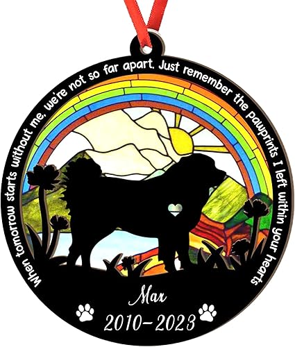 Miniatura 78 de Adorno de atrapasoles de setter irlandés personalizado, adorno de Navidad de Setter irlandés, regalo para perro amante, setter irlandés