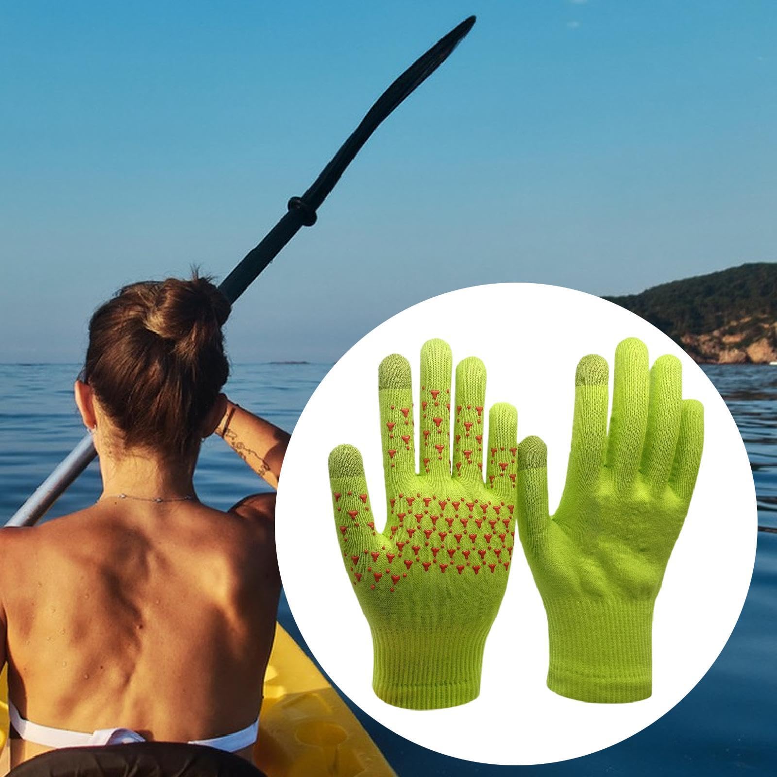 Vaveren Sports Gloves for Men Women Touchscreen Breathable Fashion Motorcycling Gloves Warm Mittens for Skating Mountaineering Skiing, Yellow