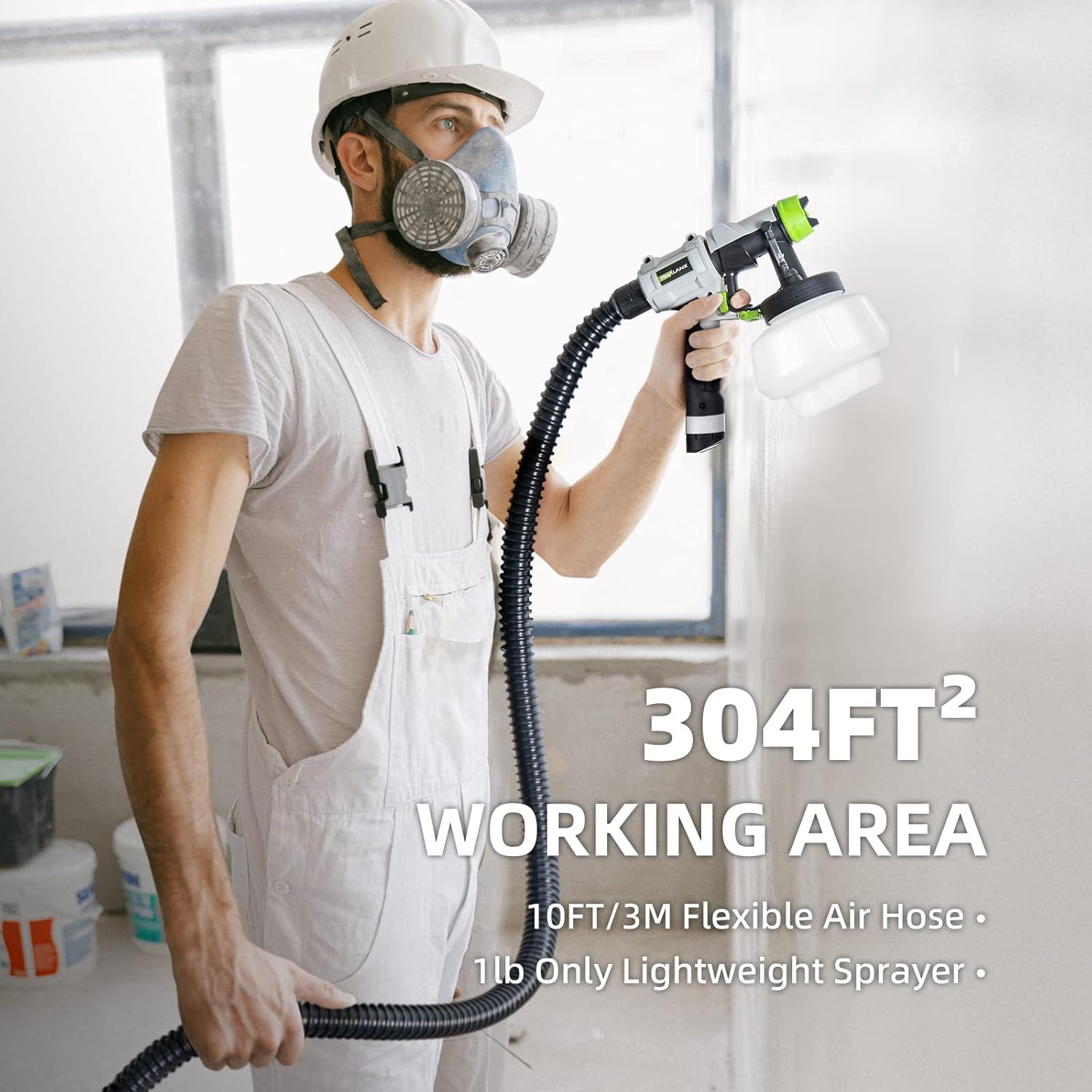 PHALANX 700W HVLP Paint Sprayer,150DIN-s High Power Electric Spray Paint,4 Nozzle Sizes & 3 Spray Patterns,Suitable for Indoor Walls, Furniture, Floors, Outdoor Wall Lights