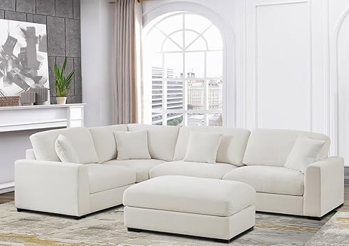 Miniatura 3 de Sofá modular Cloud de 212 pulgadas con tumbona grande, profundo y cómodo, sofás seccionales en forma de L de gran tamaño para sala de estar,