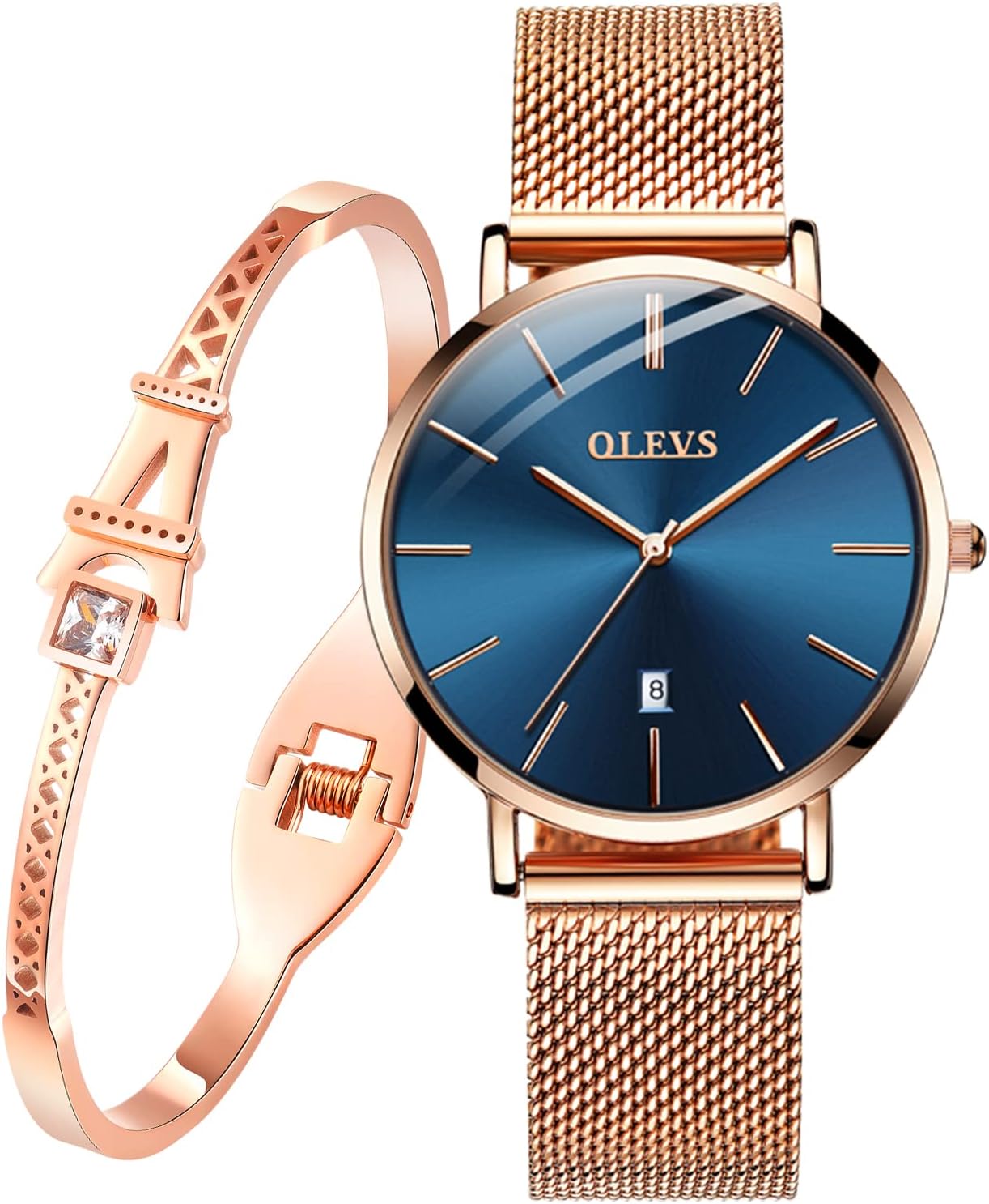 Female Wrist Watch Leather Band Waterproof Thin