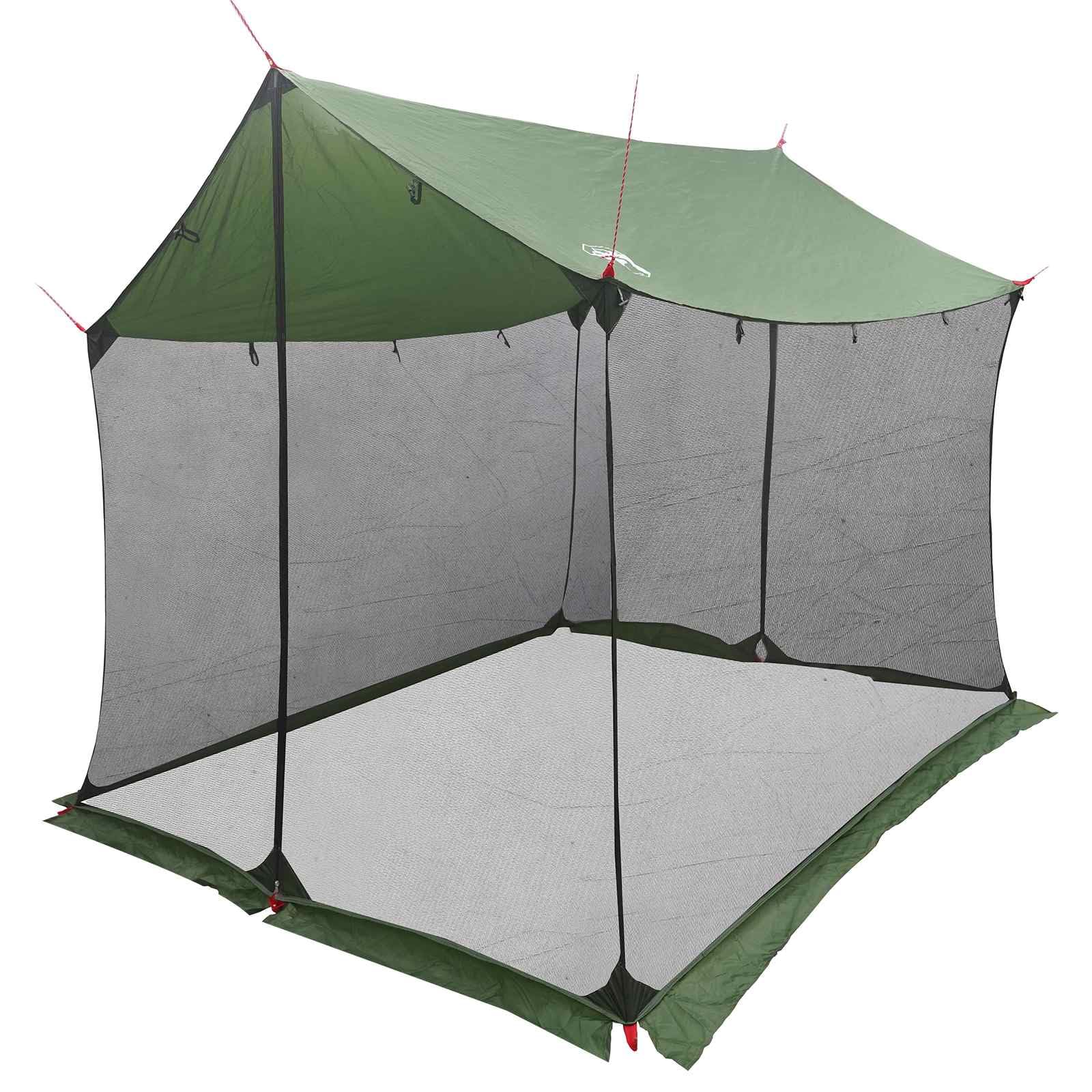 Telo da campeggio con pareti in rete, 340 x 260 x 220 cm, colore: Blu