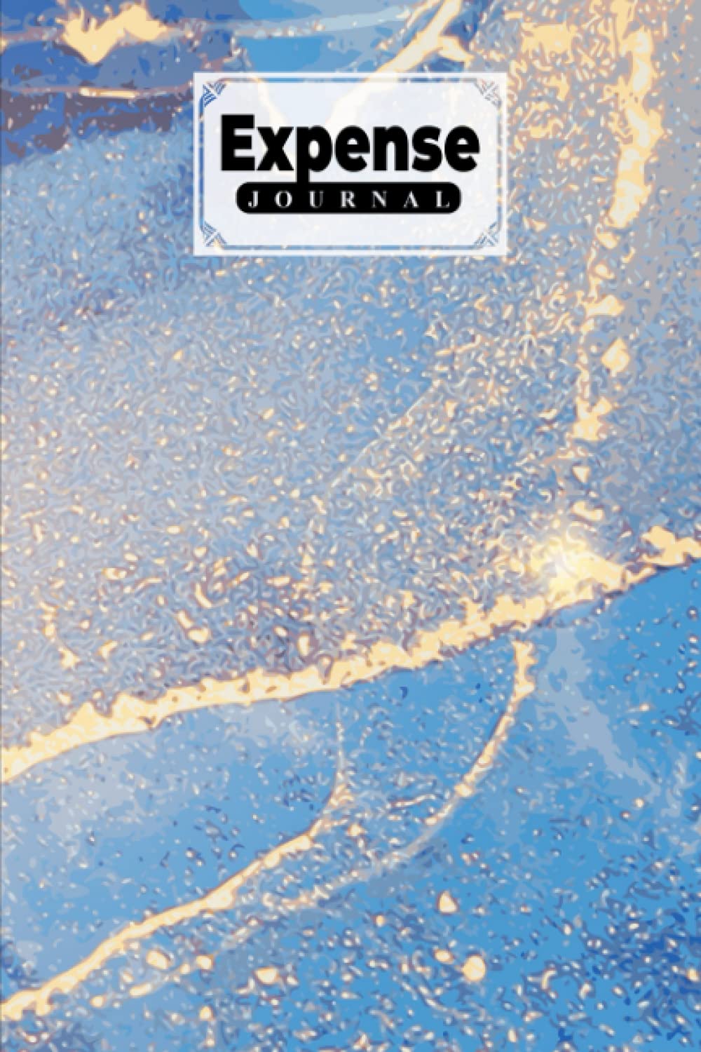 Expense Journal: Premium Marble Blue Cover Expense Journal, Simple Accounting Ledger for Bookkeeping, 120 Pages, Size 6" x 9" by Heidrun Krebs
