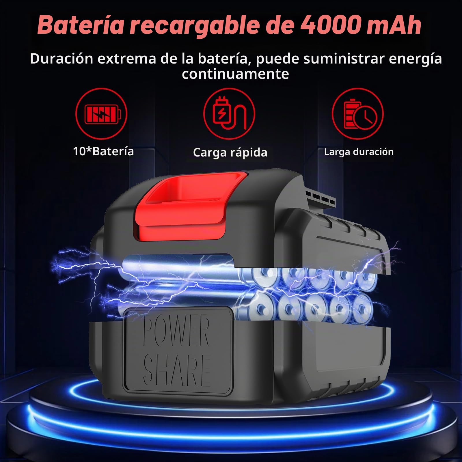 Tiazhan Aspirador de Mano, 21000 Pa/120W Aspirador Coche Potente, 7 en 1/USB Aspiradora Coche, con Batería Extraíble (10000 mAh), para la Limpieza de Automóviles, Hogares y Pelo de Mascotas,Oficina