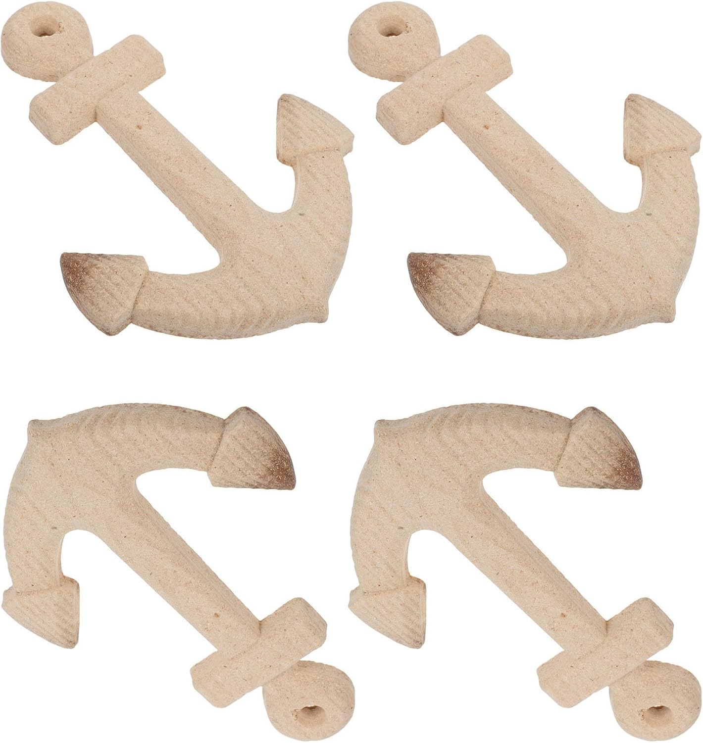 Ancora in legno 4 pz decorazione parete nautica