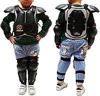 Vista 5 de Equipo de Bicicleta de Tierra para Niños Protector de Pecho Motocross, Traje de Armadura de Motocicleta Juvenil con Protector de Rodilla y Espinilla