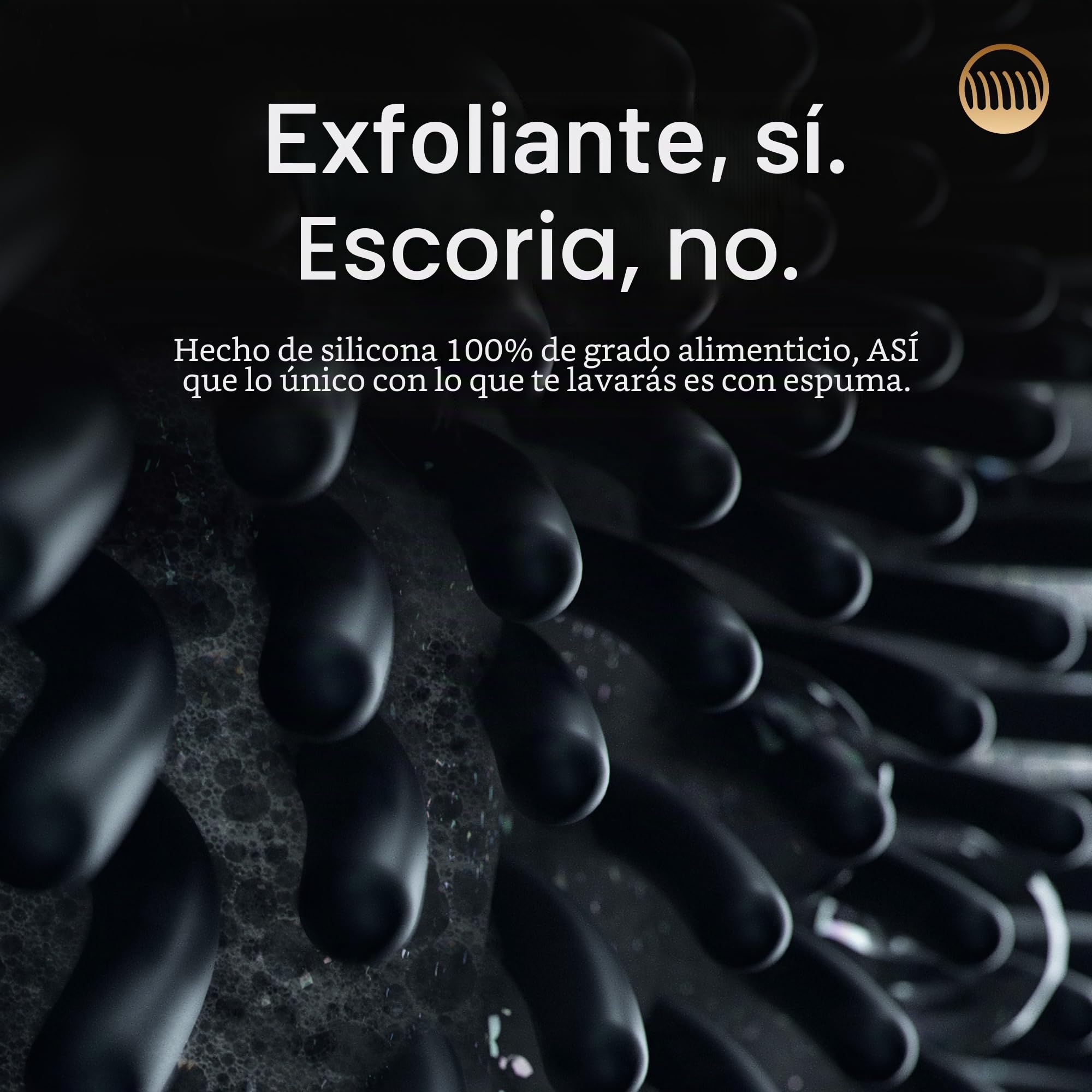 MANSCAPED® The Body Buffer Limpiador de silicona premium para nutrir, limpiar y exfoliar la piel: cerdas que aumentan la espuma con mango ergonómico antideslizante, duradero y fácil de limpiar