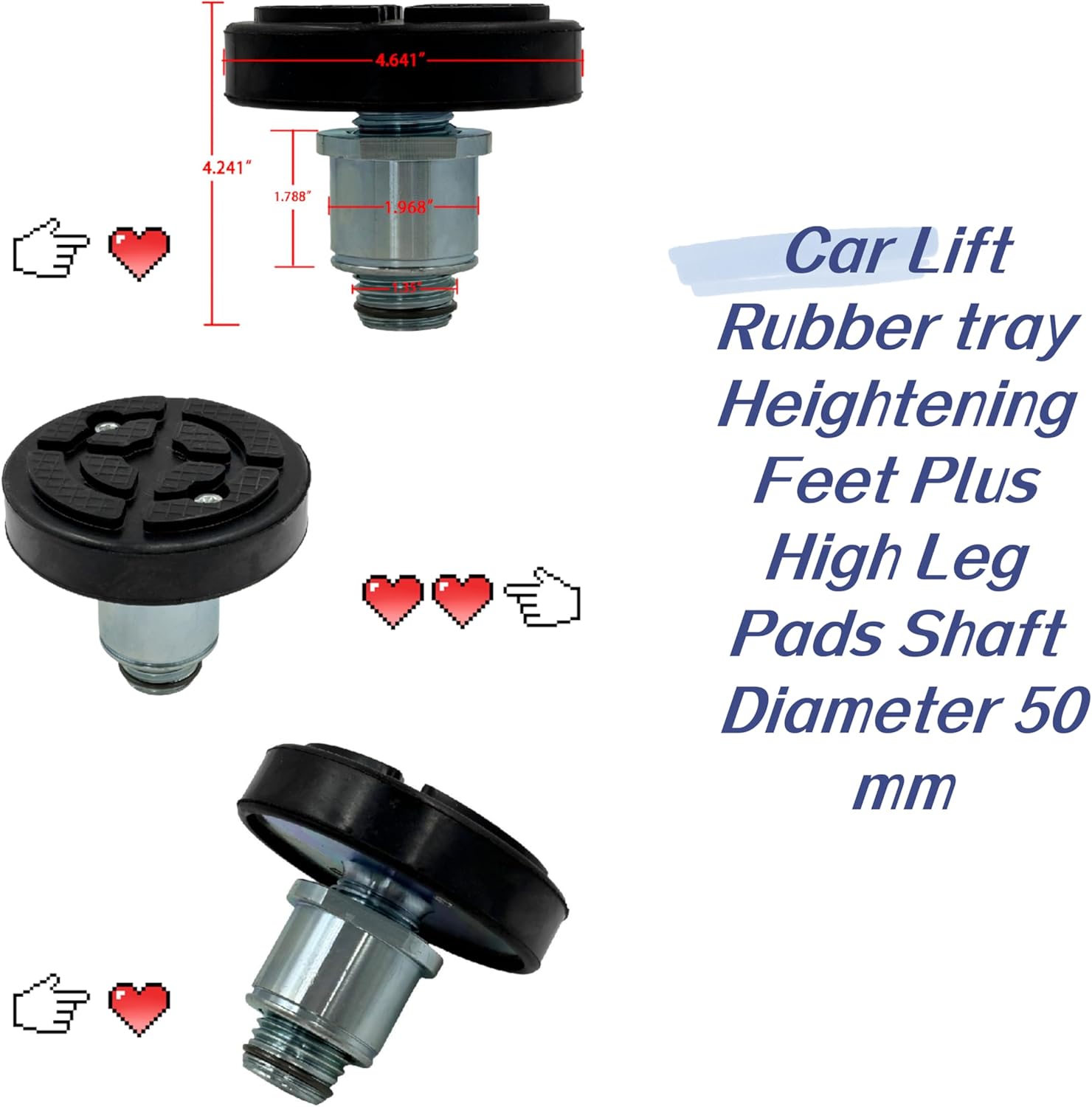 Car Lift Rubber Tray (50mm)
