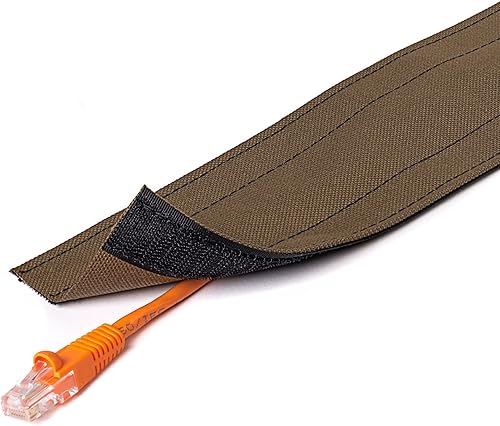 Miniatura 5 de Electriduct Cubierta de cable Dura Race de 4 pulgadas de ancho, protector de cable de gancho y bucle, corrector de alambre - 100 pies - Negro con