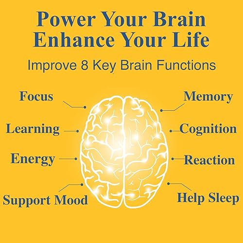 Miniatura 4 de Suplemento cerebral para memoria y enfoque, nootrópico para adultos, energía cerebral y claridad mental, sin cafeína, apoyo cognitivo, formulado por