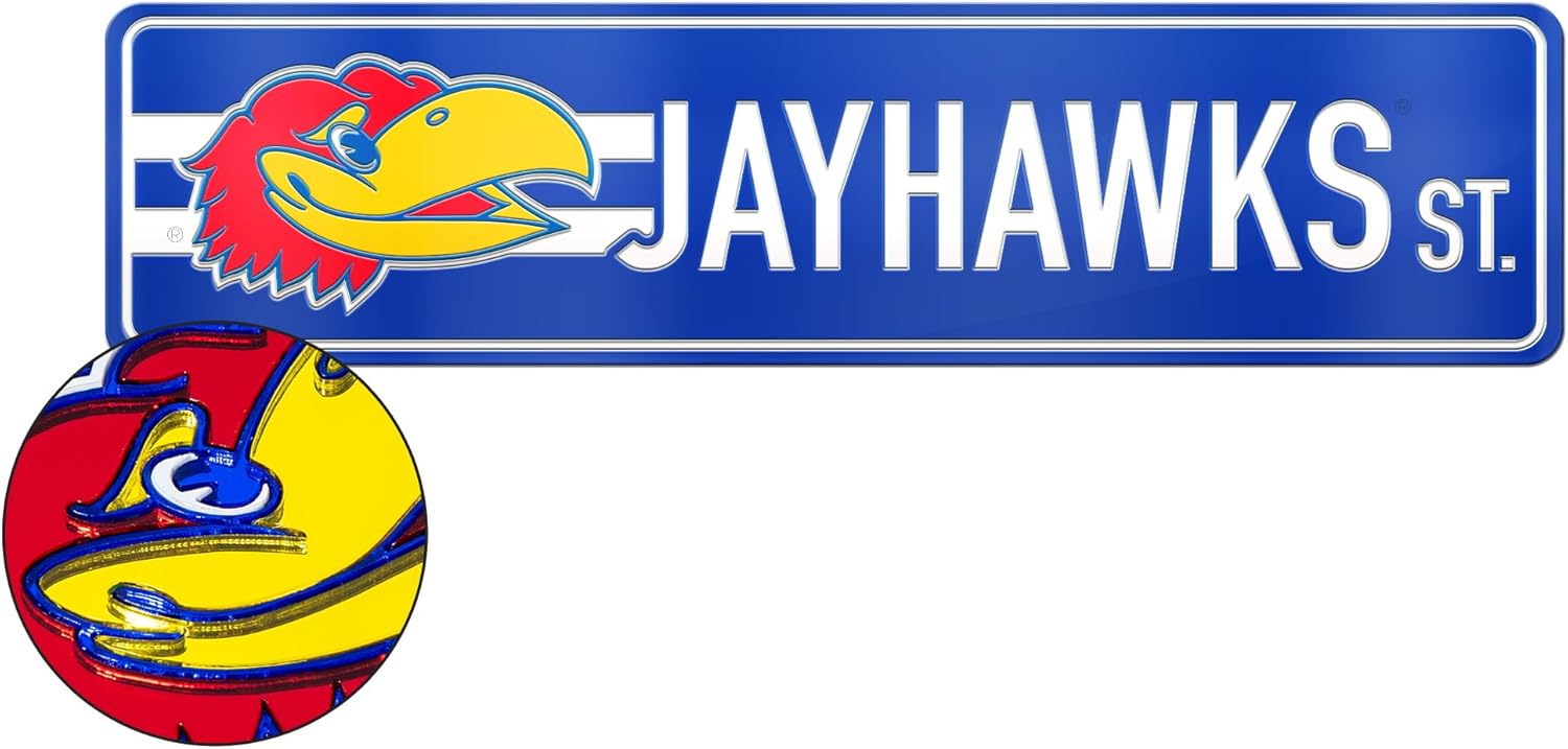 Rico Industries NCAA Standard Laser Cut Acrylic Street Sign 3.5” X 14.25” Home Decor - Bedroom - Office - Man Cave