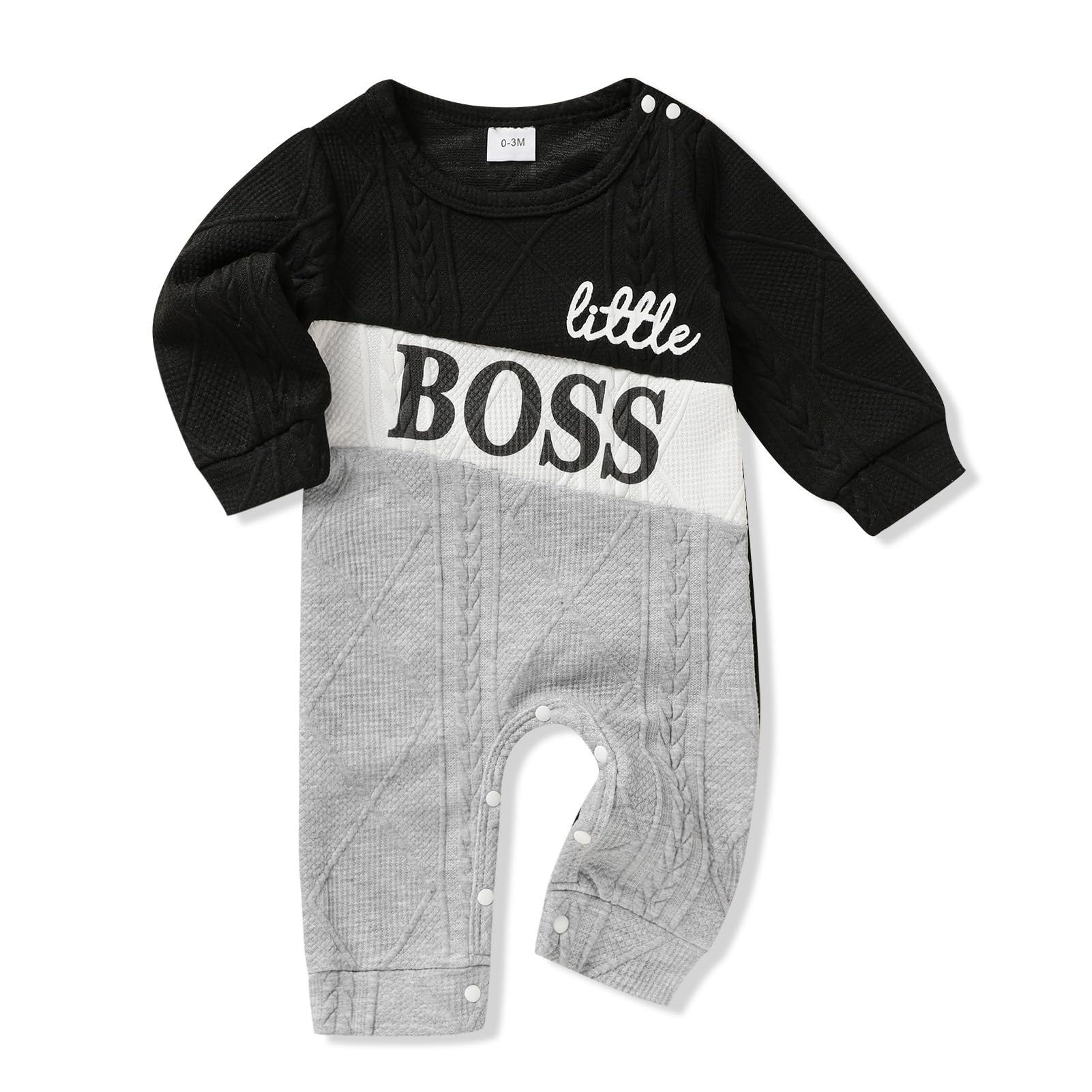 TITKKOPNewborn Baby Boy Romper Long Sleeve Outfits Jumpsuit Clothes  Bodysuit One-Piece Romper