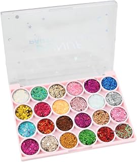 24 Colors Glitter Eyeshadow Palette, Color Palette of Eye Shadows, Make-up, Highly Pigmented Silky Eye Palette, Waterproof Long Life Natural Gradient Long Lasting Makeup Kit (03)