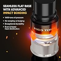 Vista 3 de SUNHOUSE Sartén de acero inoxidable de 3 cuartos con tapa, sin PFOA, sartén de acero inoxidable, base de inducción de unión de impacto avanzada