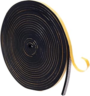 Foam Insulation Tape Self Adhesive,Door Window Weather Stripping Soundproof Door Seal Strip,Neoprene Rubber Weatherstrip,Automotive,Cooling,Air Conditioning Seal Strip (1, 1/2In x 1/4In x 33Ft)