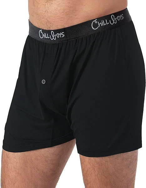 Chill Boys Performance Boxers -Cool Comfortable Men's Boxer Shorts. Soft Anti-Chafing Underwear for Men. Tagless Boxers