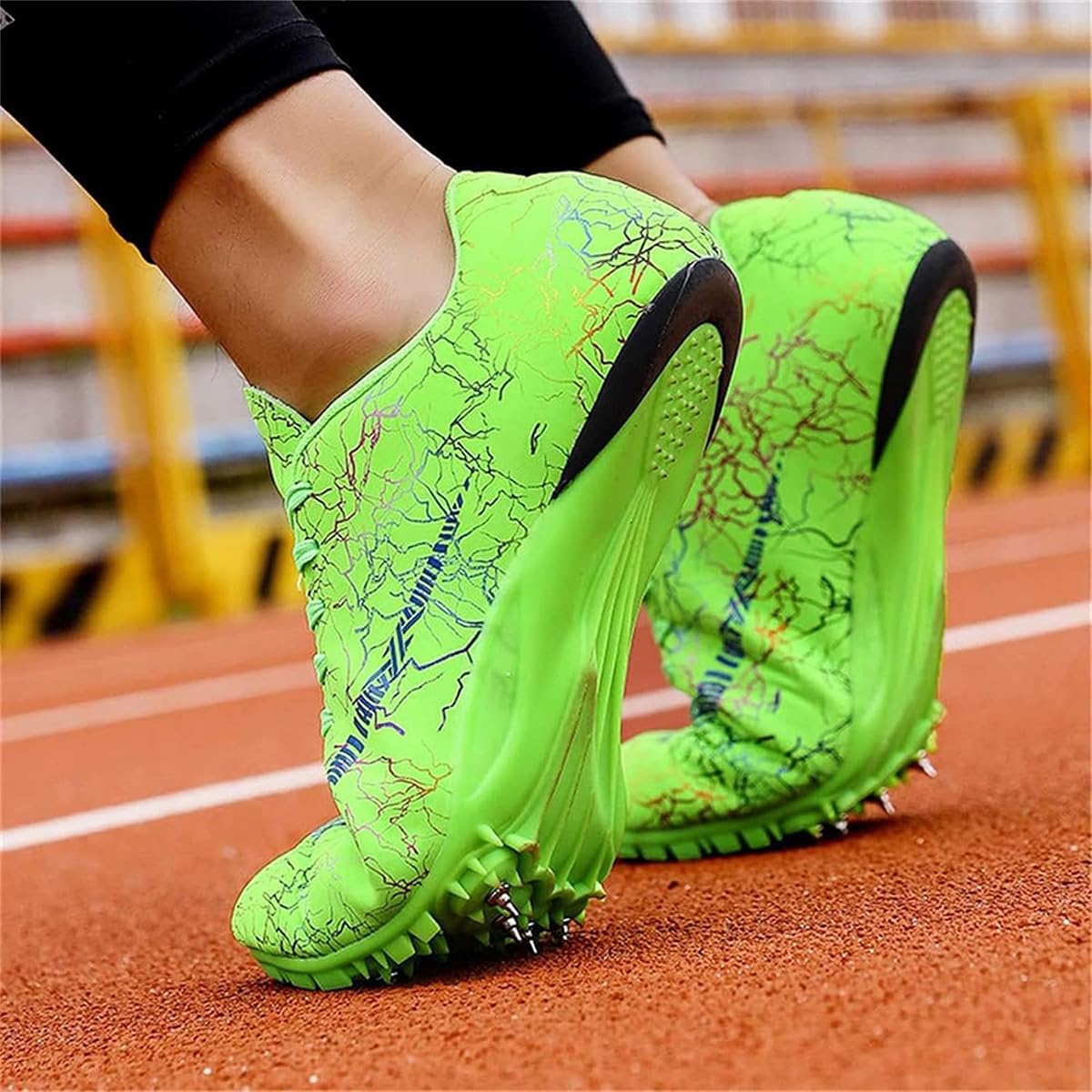 Zapatillas De Clavos Atletismo con 8 Clavos Unisex Spikes Atletismo para Pista Hombres Y Mujeres Transpirable y Ligero Antideslizantes Atletismo para Velocidad Sprint