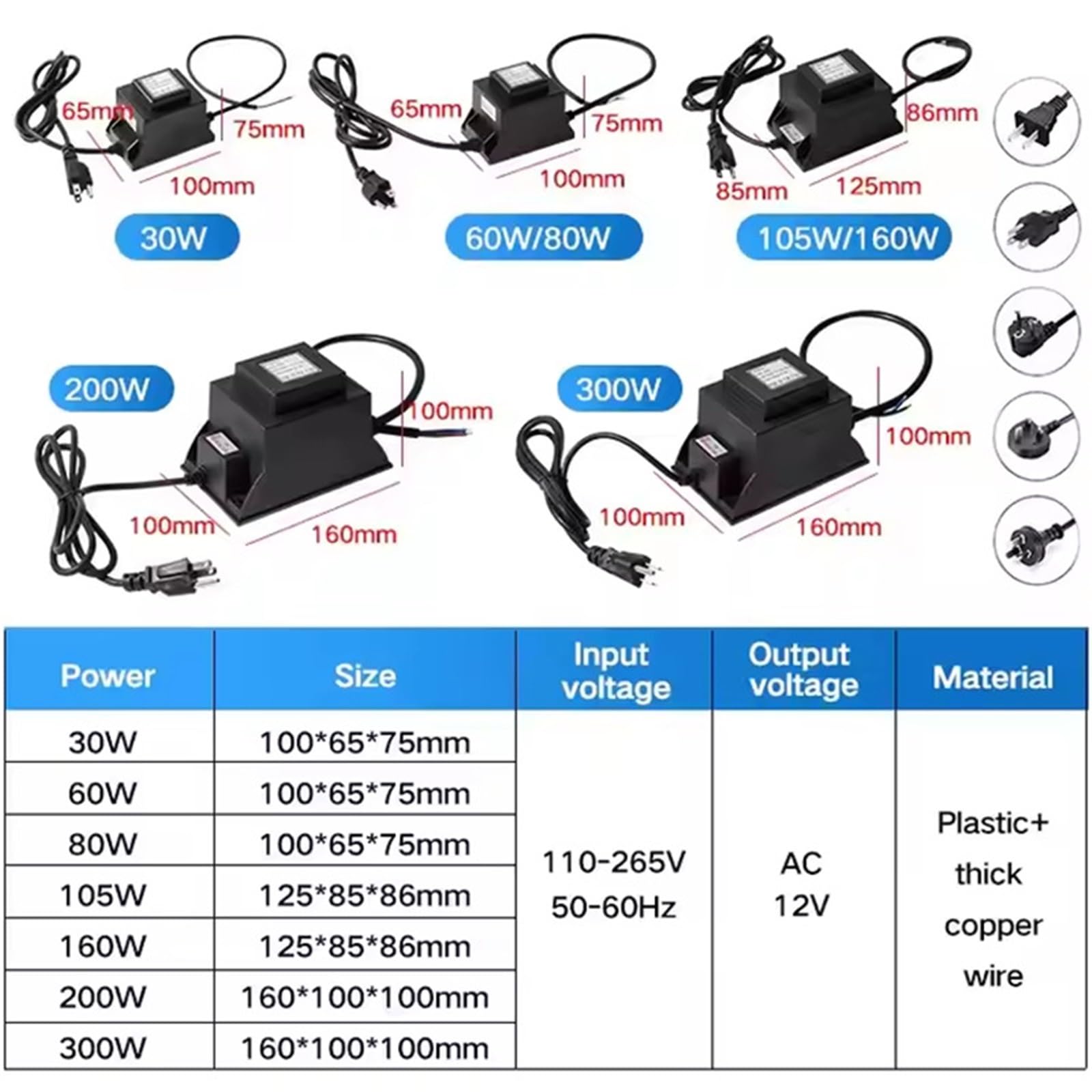 Trasformatore di illuminazione 12V 24V 100W 200W IP67 impermeabile LED subacqueo Driver Alimentatore Adattatore Luce for piscina(12 V,400W)