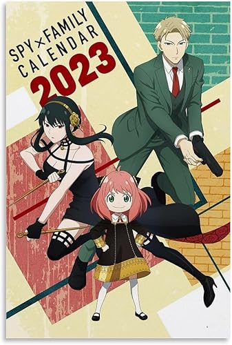 Spy X - Póster familiar con portada de cómic de anime 2023, póster artístico y arte de pared, decoración colgante para carteles de pasillo familiar