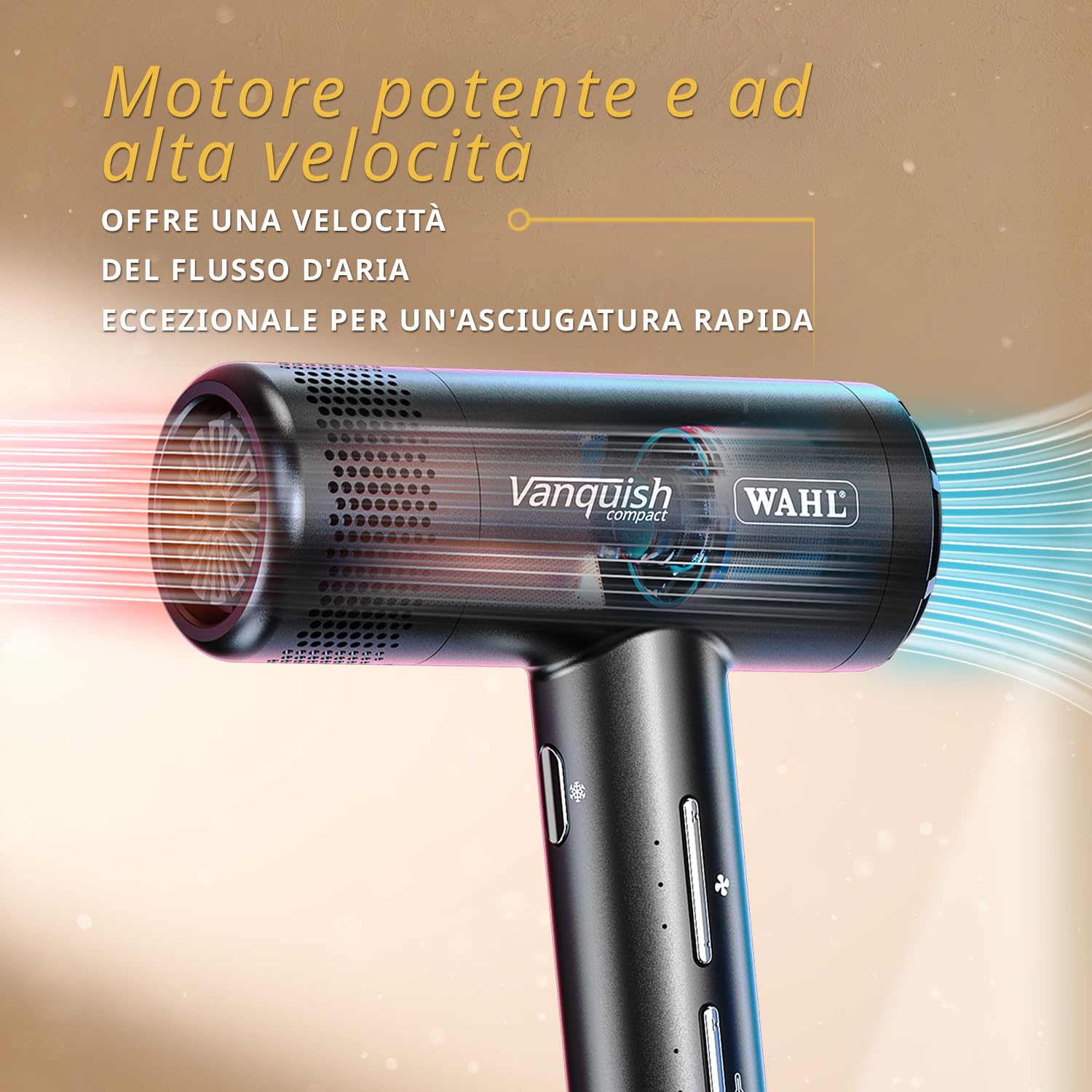 Wahl Vanquish Compact Asciugacapelli grigio, leggero