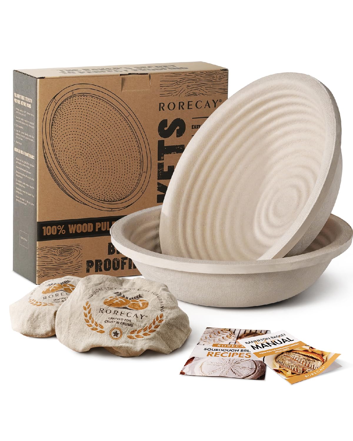 rorrecay Wood Pulp Banneton Set