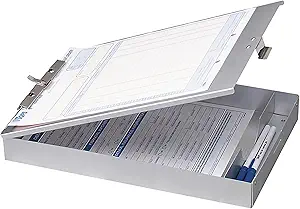 OIC Aluminum Storage Form Holder, 8 1/2" x 12", Silver