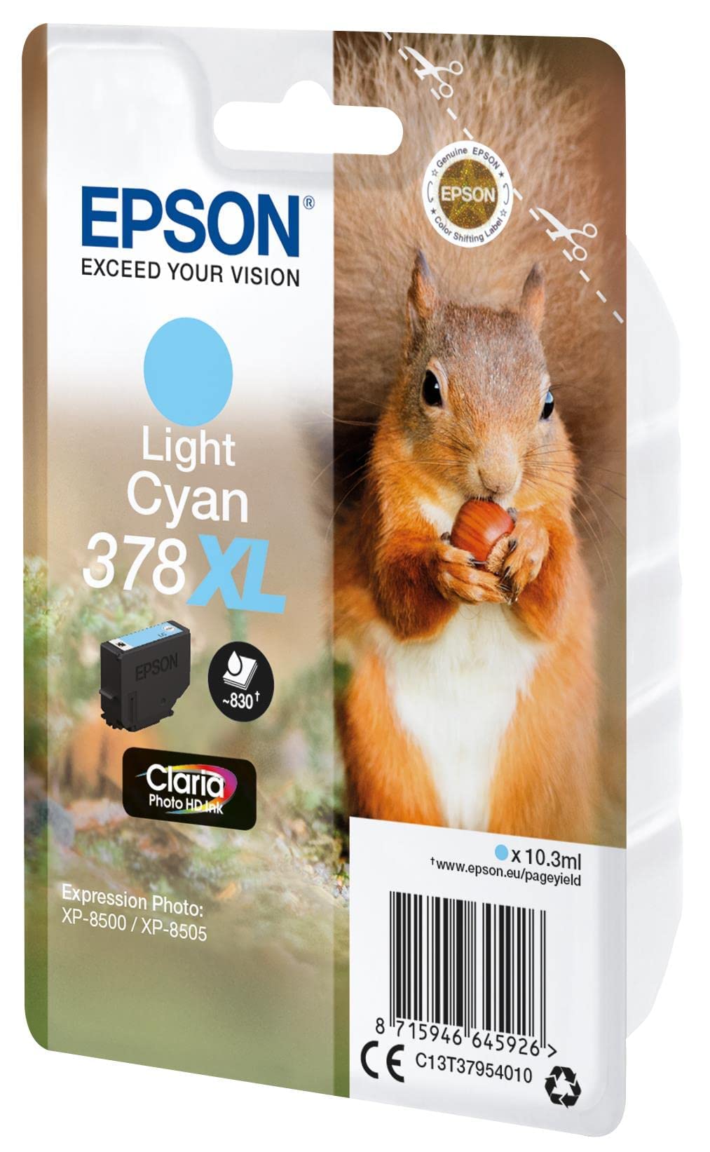 Epson 378XL/T37954 (Eichhörnchen) light cyan Druckerpatrone – Bild 6