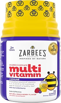 Zarbees Kids Complete Multivitamin Gummies + Immune Support, 70 ct