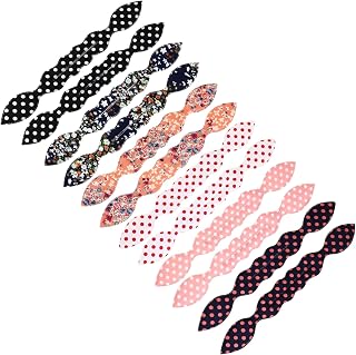 Lurrose 12 Pcs Magics Coelho Orelha Cabelo Pão Titular Titular de Torção de Cabelo Multi Pontilhada Torção Pão Esponja Titular de Donut Flexível Acessórios de Cabelo