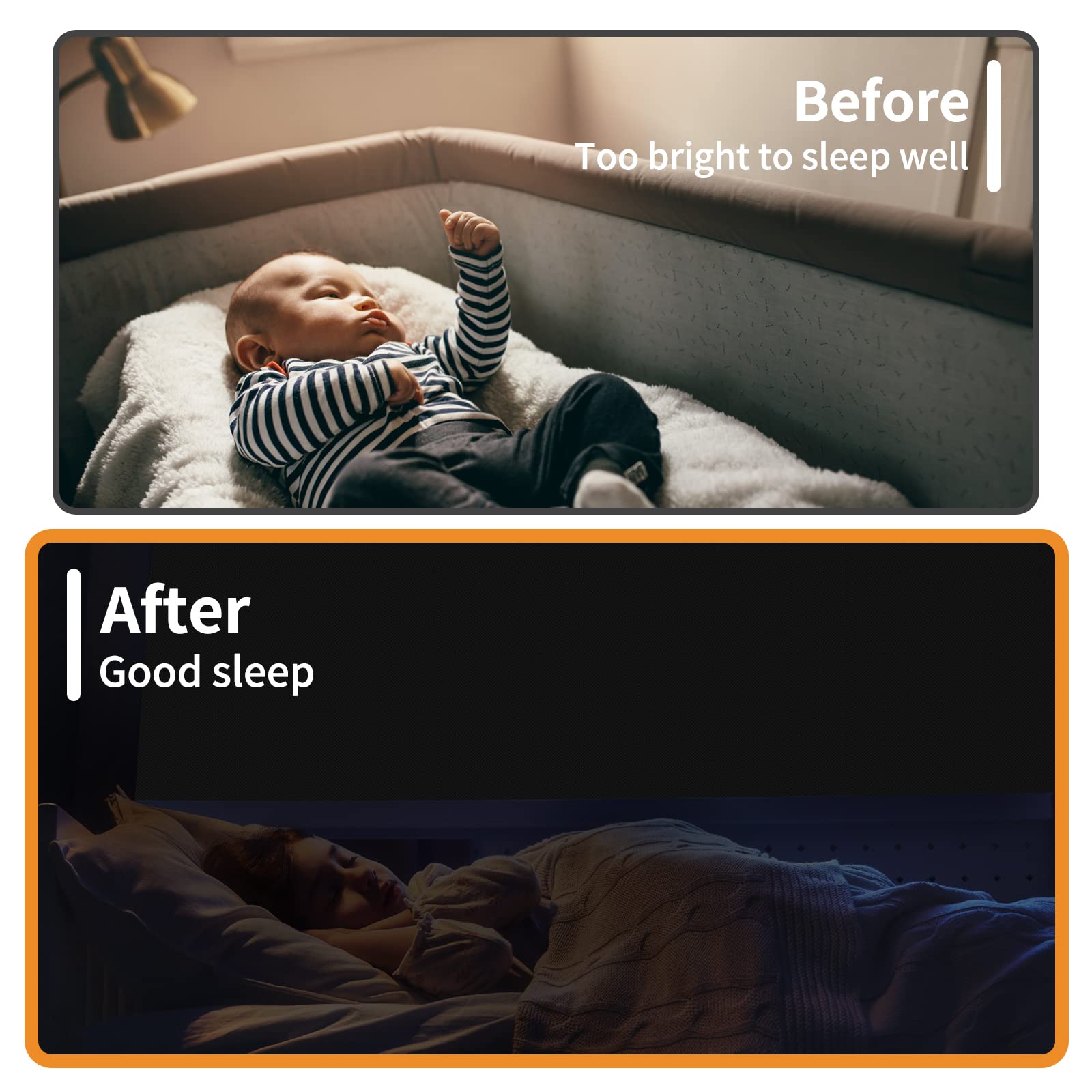 Tenda Oscurante Portatile RAINZIN - 200x145cm, Tagliabile, 100% Oscurante, Per Camera E Viaggi - Foto 10