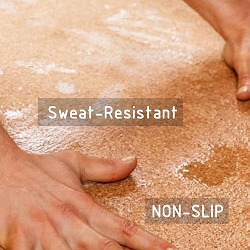 Miniatura 7 de Tapete de yoga de corcho, 72 x 27, antideslizante, bolsa de esterilla impermeable, tapete de ejercicio ecológico para yoga caliente, gimnasio,