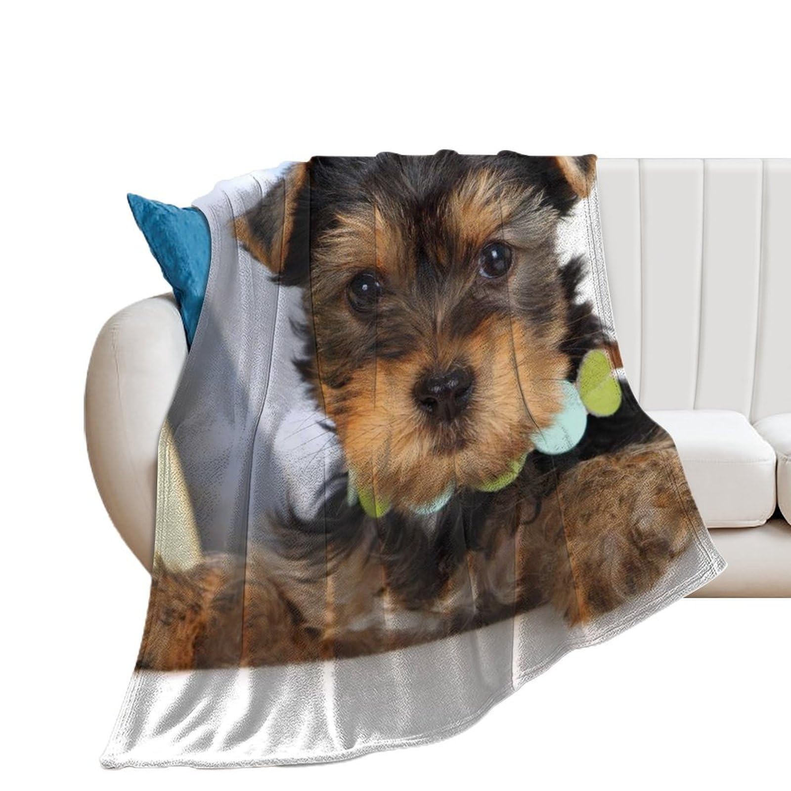 Couverture Polaire Chien Grand Format pour Lit de Chambre Cosy