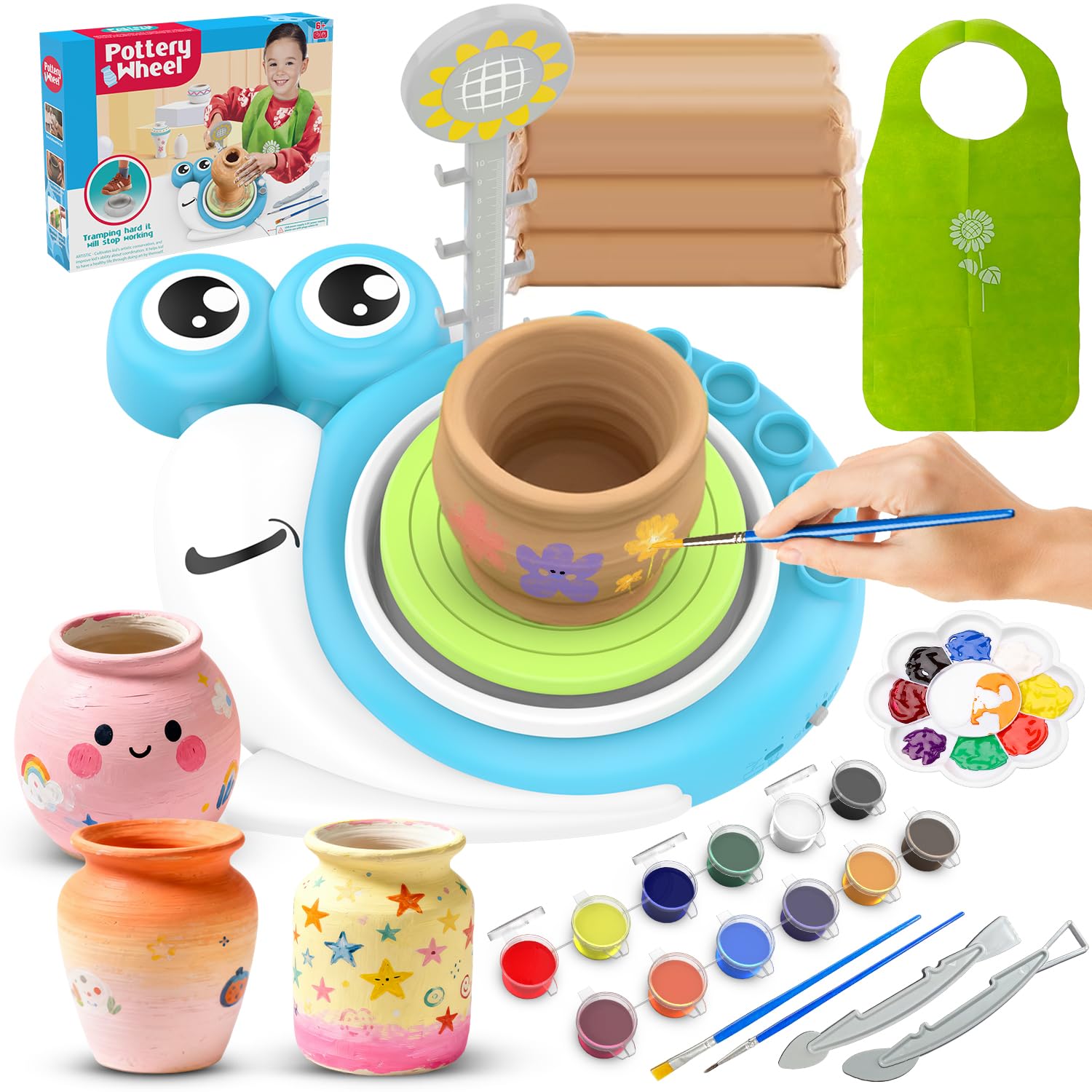 Amazon.com: DCVREDF Pottery Wheel for Kids with 3 Clay Kits
