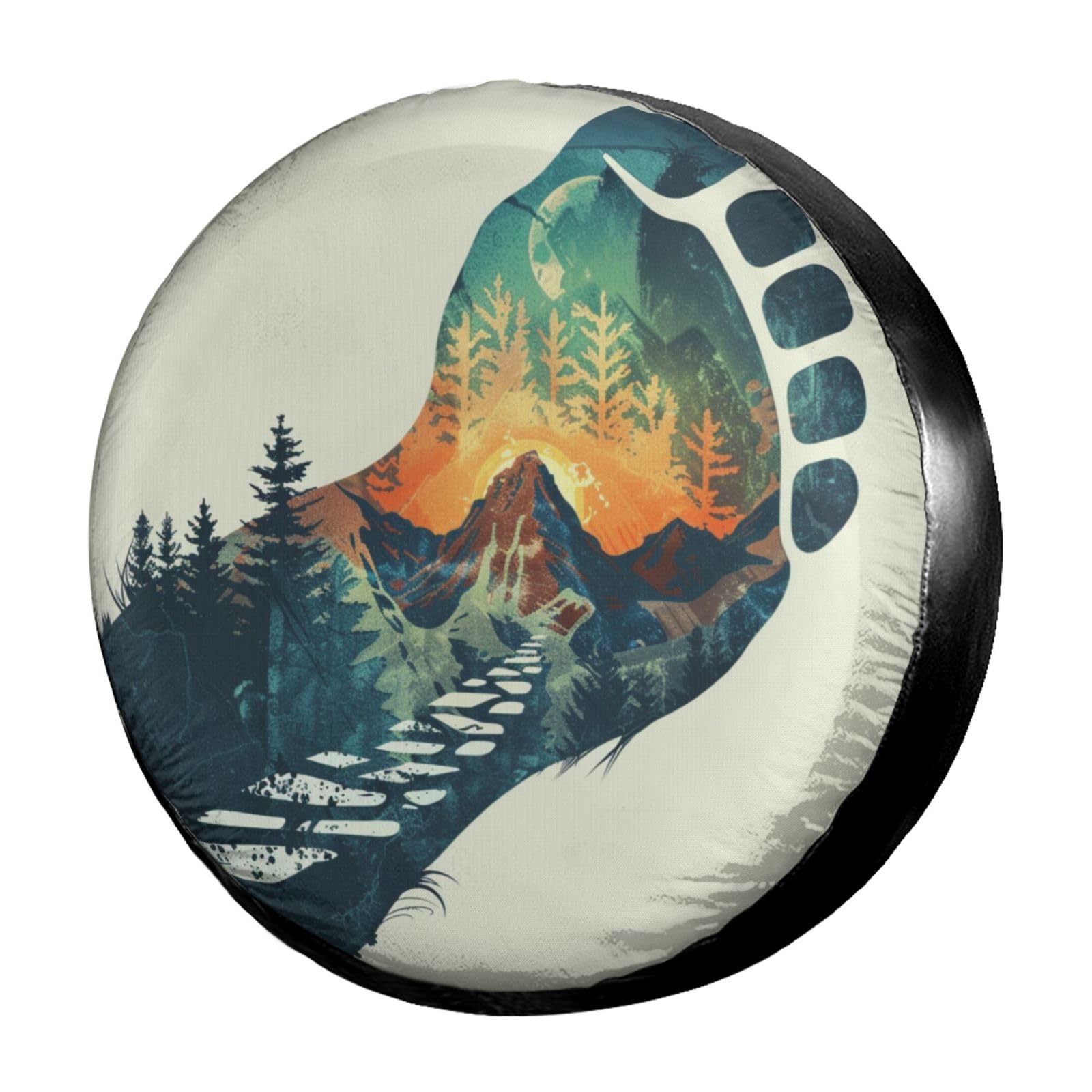 Dujiea Military Tactical Star Spare Tire Cover with Backup Camera Hole, Universal Wheel Tire Cover Tire Protectors for Jeep Trailer RV Van SUV Truck Camper and Many Vehicle 17inch — view 57