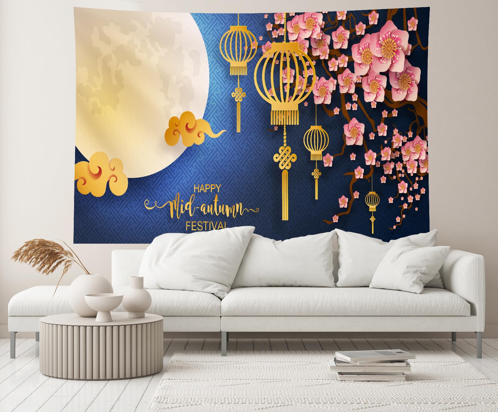 Mid Autumn Festival Decorations DaShan 5X3ft Online Course Backdrop ...