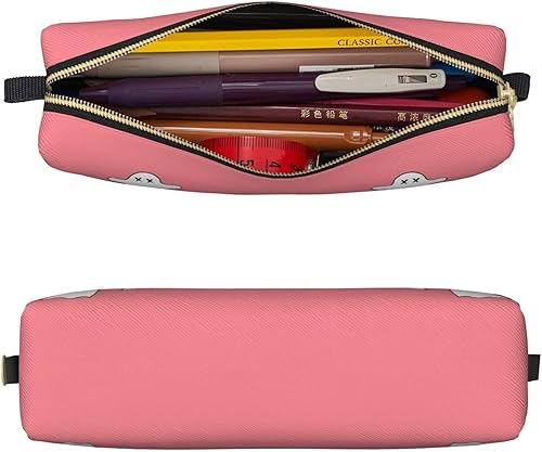 Miniatura 3 de ZJBLHEQ Fantasma - Estuche pequeño para bolígrafos, lindo organizador de papelería, bolsa de maquillaje de gran capacidad con cremallera, caja para