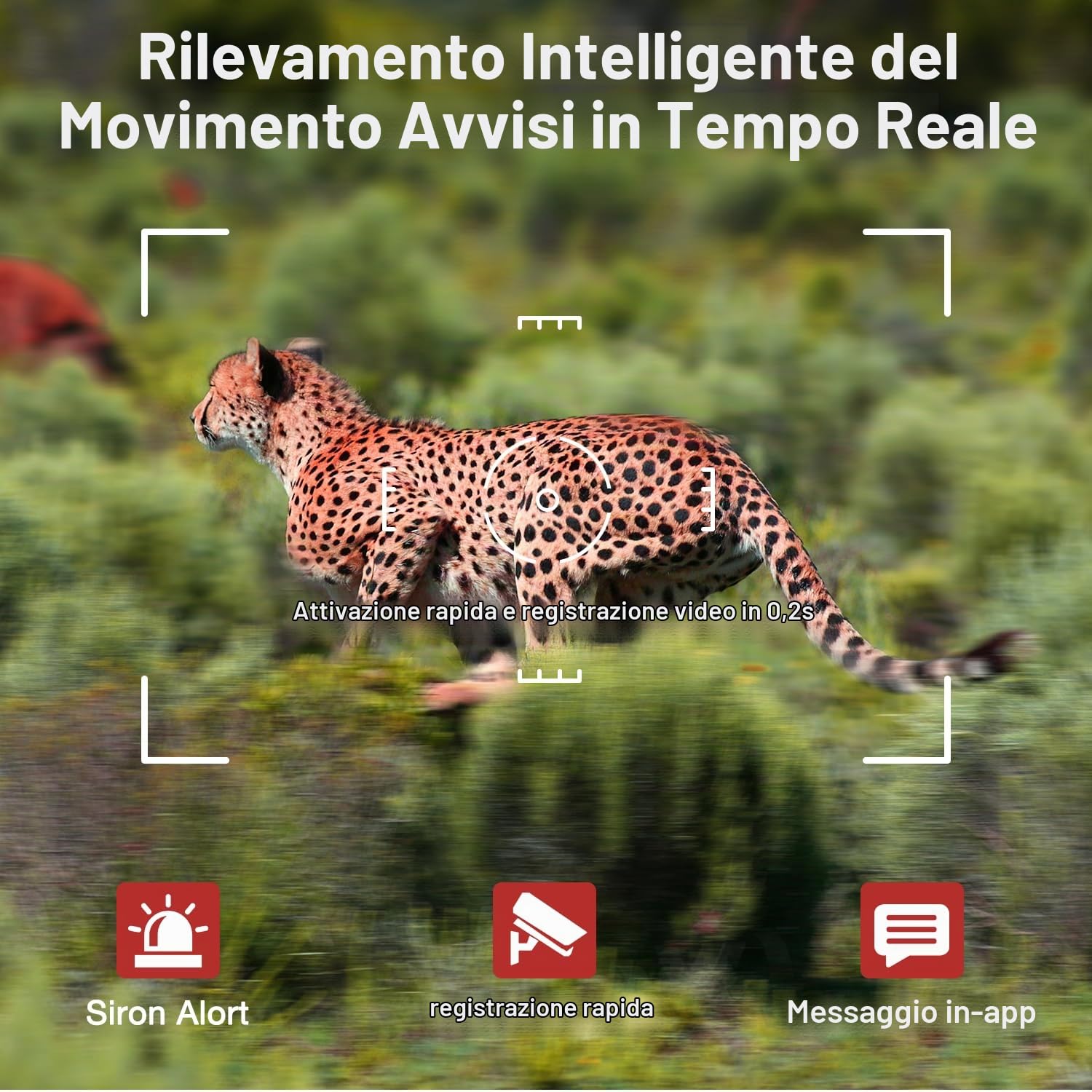 Fotocamera 4G con Sim,2K Telecamera Solare Esterno,Visione Notturna a Colori,Rilevamento PIR,Impermeabile IP66