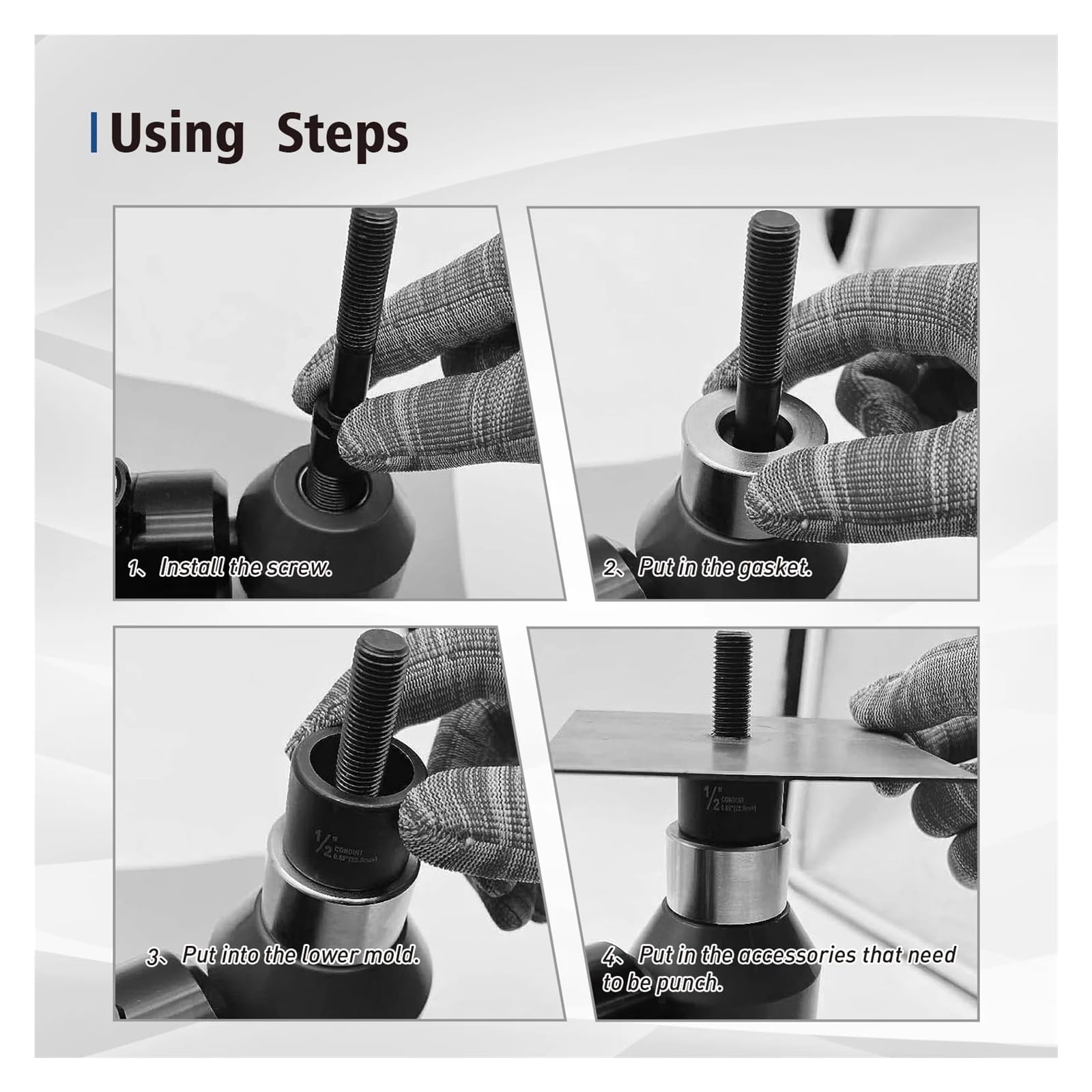 Herramienta hidráulica for perforar Agujeros, Herramienta hidráulica for Hacer Agujeros, TPA-8, Puede perforar de 22,5 a 61,5 mm en Acero Dulce de 3,5 mm. Amplia compatibilidad