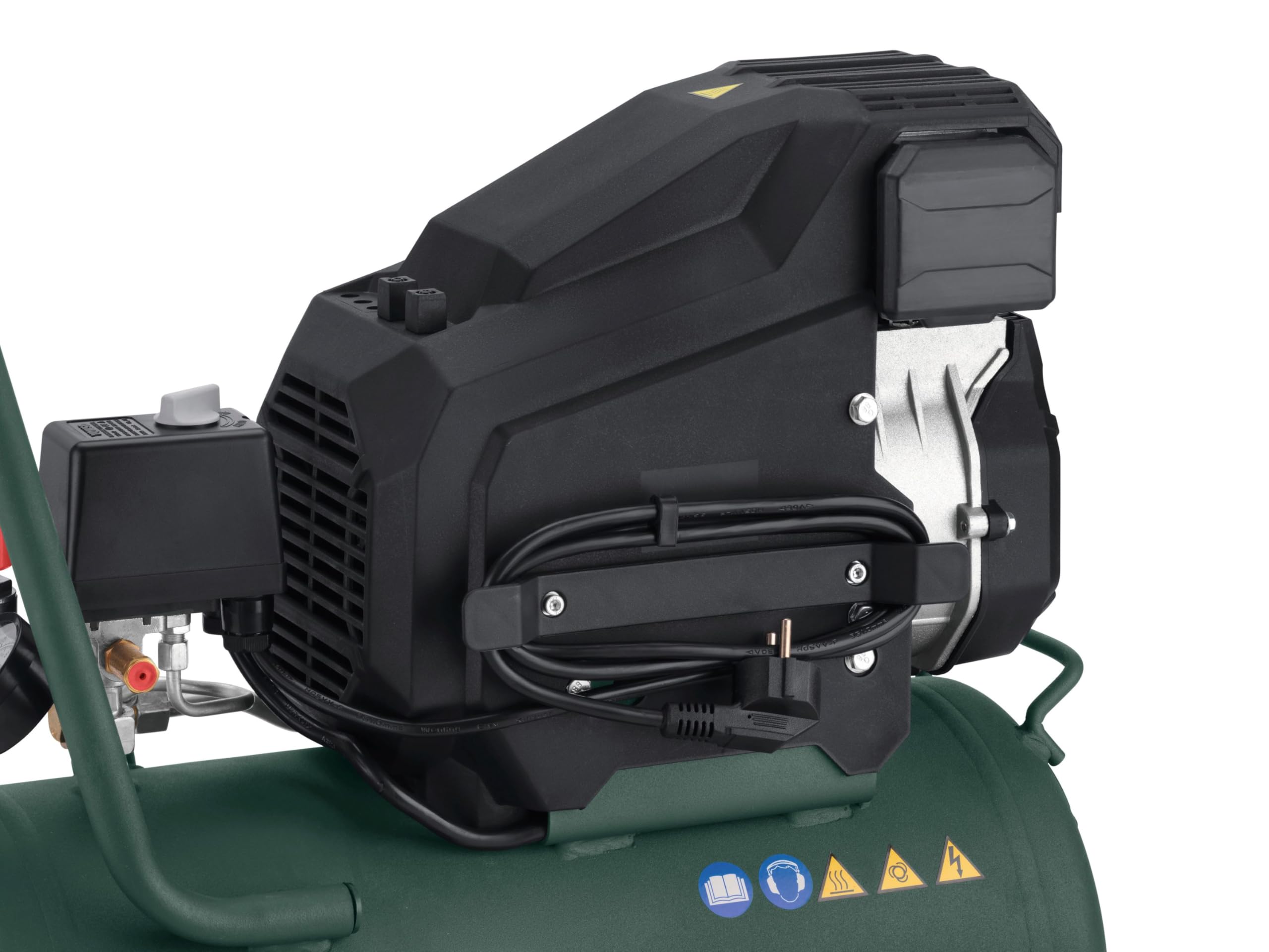 Metabo Basic 601523000 sprężarka 250-24 W (z uniwersalnym szybkozłączem, zabezpieczeniem przed przeciążeniem, smarowana olejem sprężarka tłokowa, akcesoria warsztatowe)
